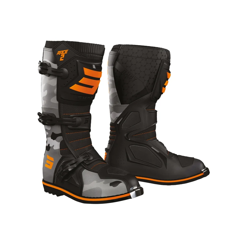 SHOT RACE 2 BOTAS DE MOTOCROSS CAMO NEON_ORANGE