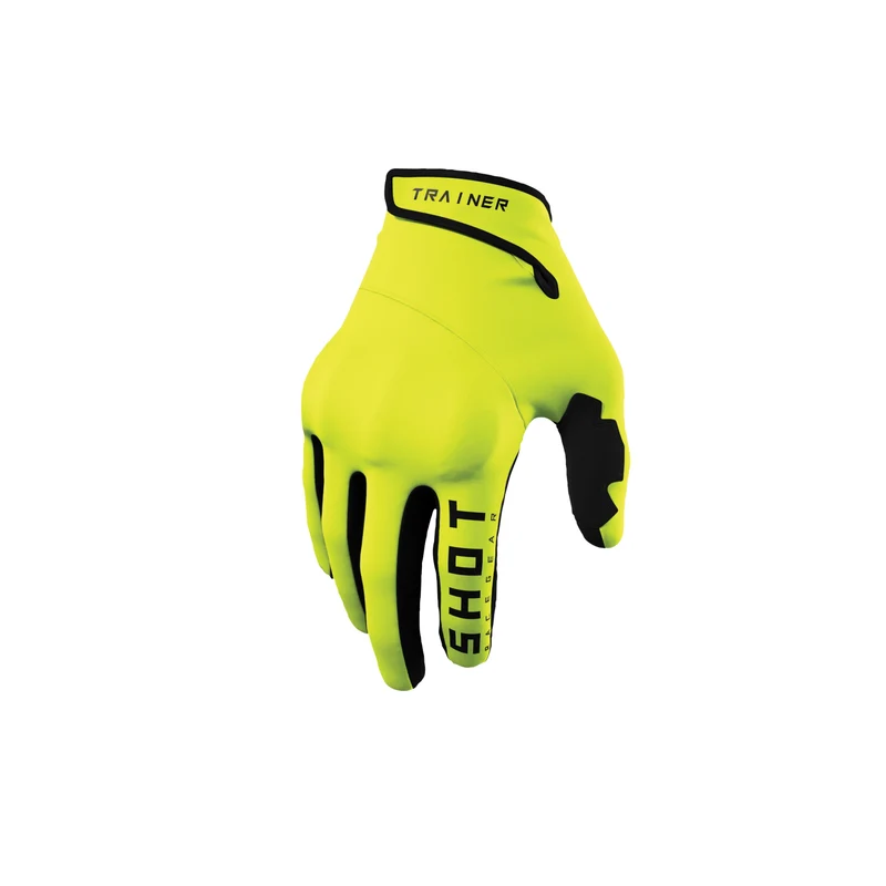 SHOT TRAINER CE GUANTES DE MOTO NEGRO NEON AMARILLO