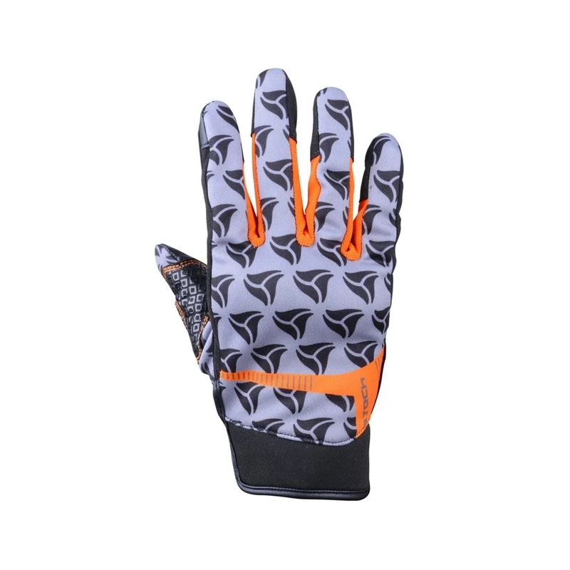 R-TECH LEOPARD TEXTIL GUANTE DE MOTO NEGRO NARANJA
