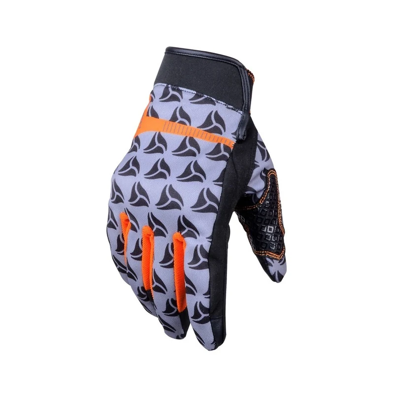 R-TECH LEOPARD TEXTIL GUANTE DE MOTO NEGRO NARANJA