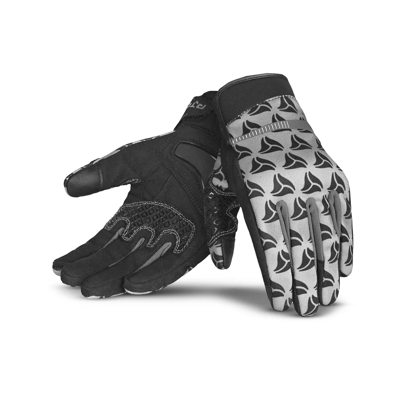 R-TECH LEOPARD TEXTIL GUANTE DE MOTO NEGRO GRIS