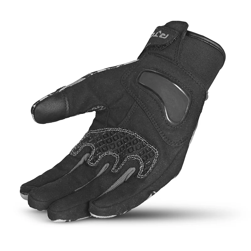 R-TECH LEOPARD TEXTIL GUANTE DE MOTO NEGRO GRIS