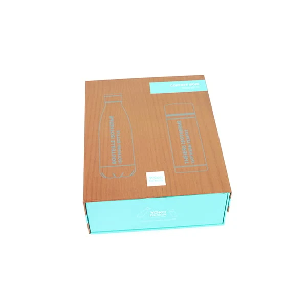 Coffret bois 1 bouteille 500 ml et 1 théière 350ml Yoko Design