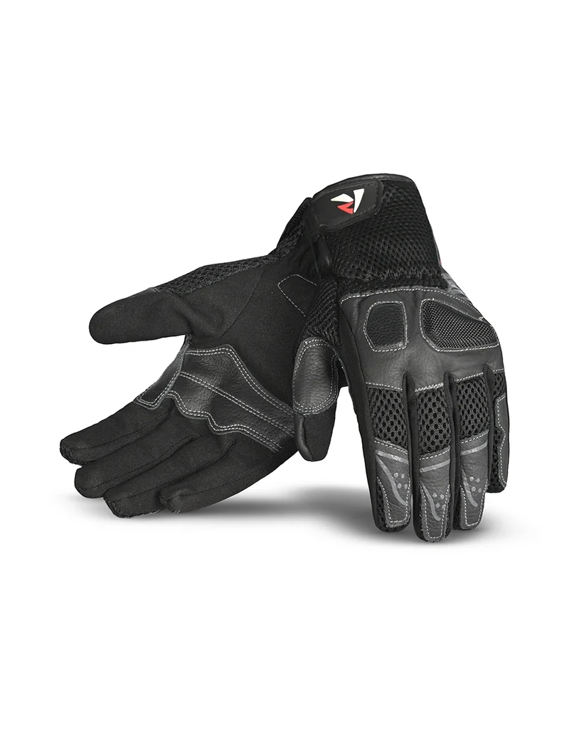 R-TECH PRIMA PIEL GUANTES DE MOTO NEGRO