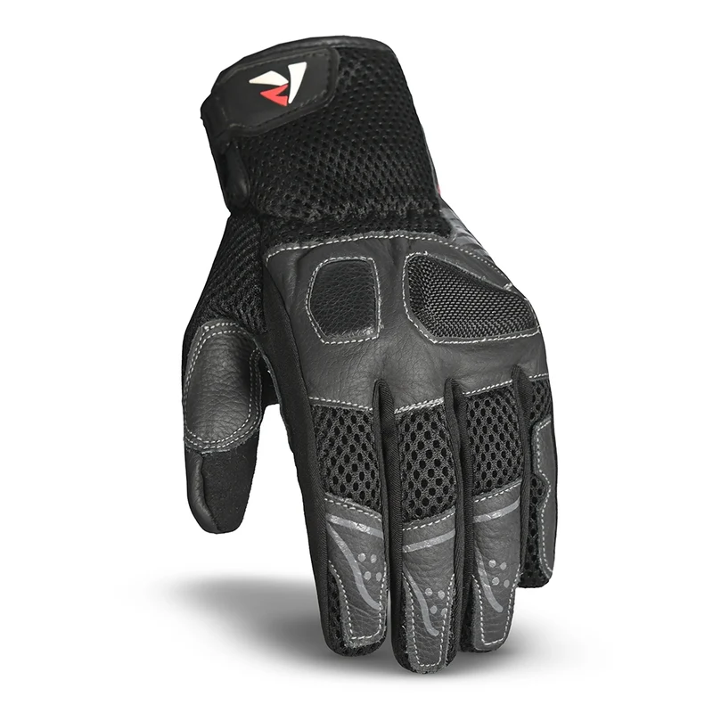 R-TECH PRIMA PIEL GUANTES DE MOTO NEGRO