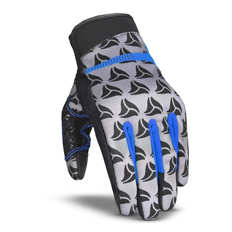 R-TECH LEOPARD TEXTIL GUANTE DE MOTO NEGRO AZUL