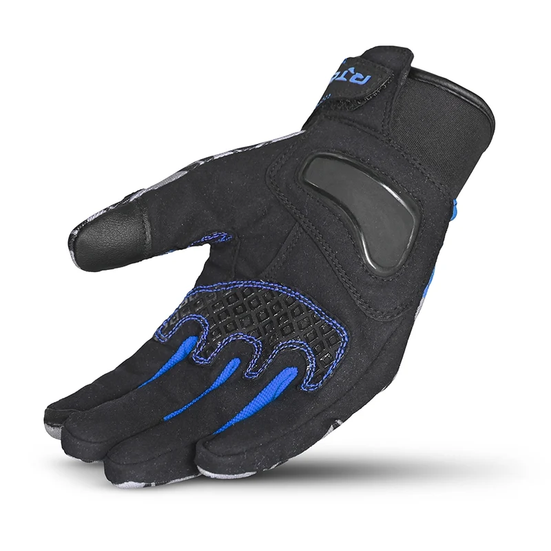 R-TECH LEOPARD TEXTIL GUANTE DE MOTO NEGRO AZUL