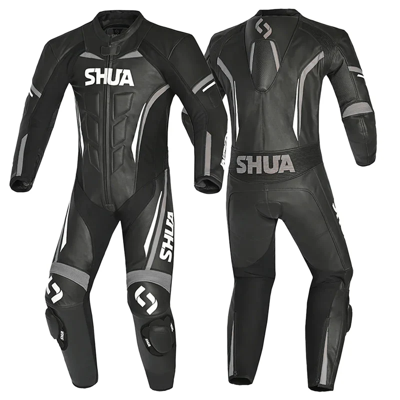 SHUA INFINITY 1PC MONO DE MOTO HOMBRE NEGRO GRIS