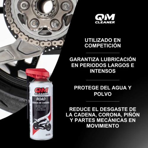 QM CLEANER KIT LIMPIEZA Y MANTENIMIENTO CADENA MOTO