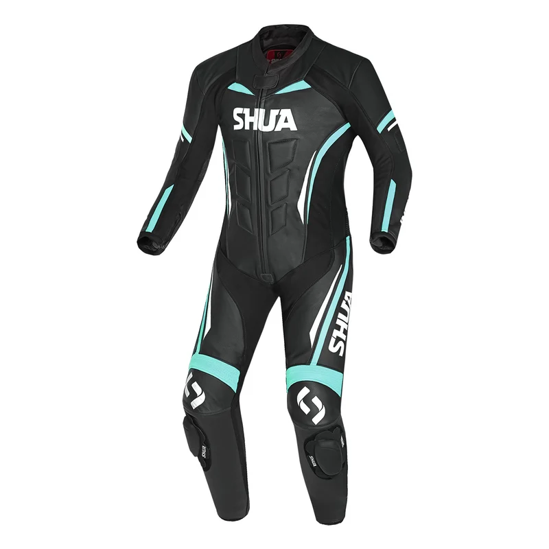 SHUA INFINITY 1PC MONO DE MOTO MUJER NEGRO BLANCO TURQUISE