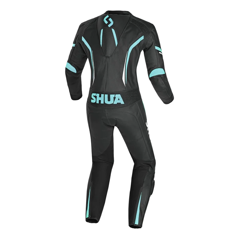 SHUA INFINITY 1PC MONO DE MOTO MUJER NEGRO BLANCO TURQUISE