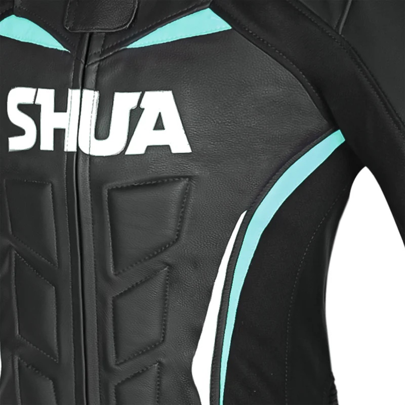 SHUA INFINITY 1PC MONO DE MOTO MUJER NEGRO BLANCO TURQUISE