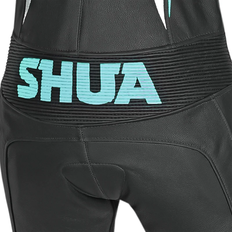 SHUA INFINITY 1PC MONO DE MOTO MUJER NEGRO BLANCO TURQUISE