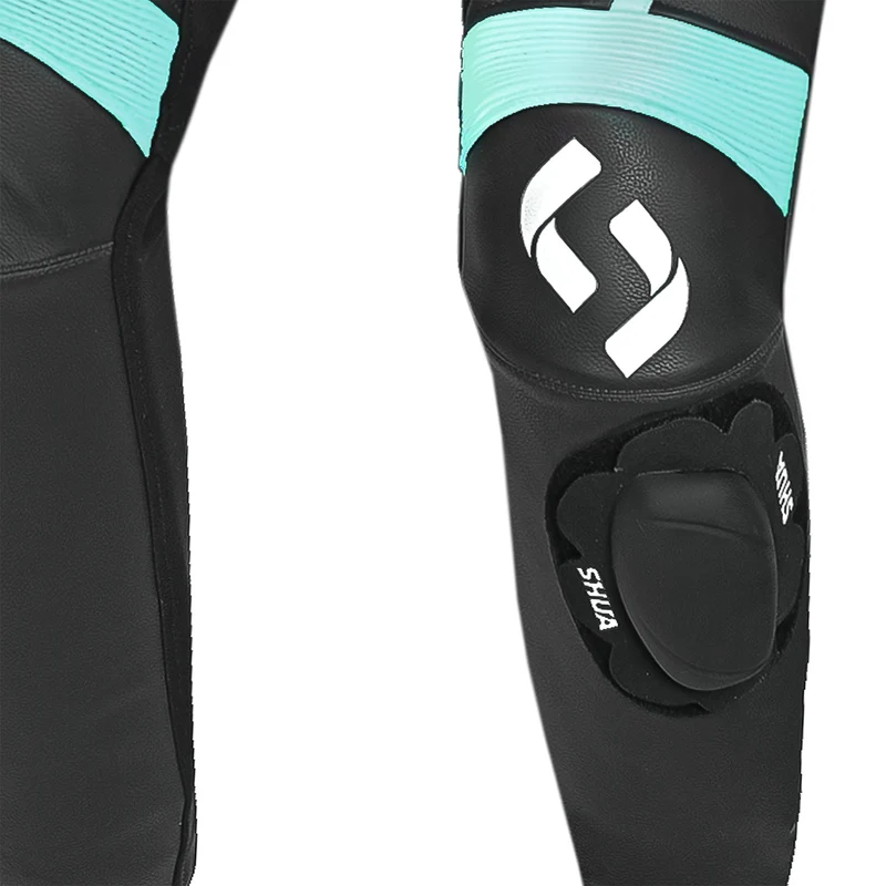 SHUA INFINITY 1PC MONO DE MOTO MUJER NEGRO BLANCO TURQUISE