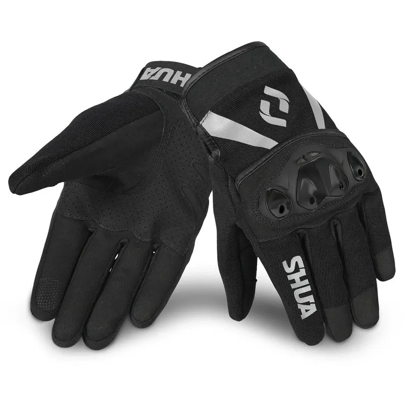 SHUA SHOT GUANTES DE MOTO TEXTILE HOMBRE NEGRO
