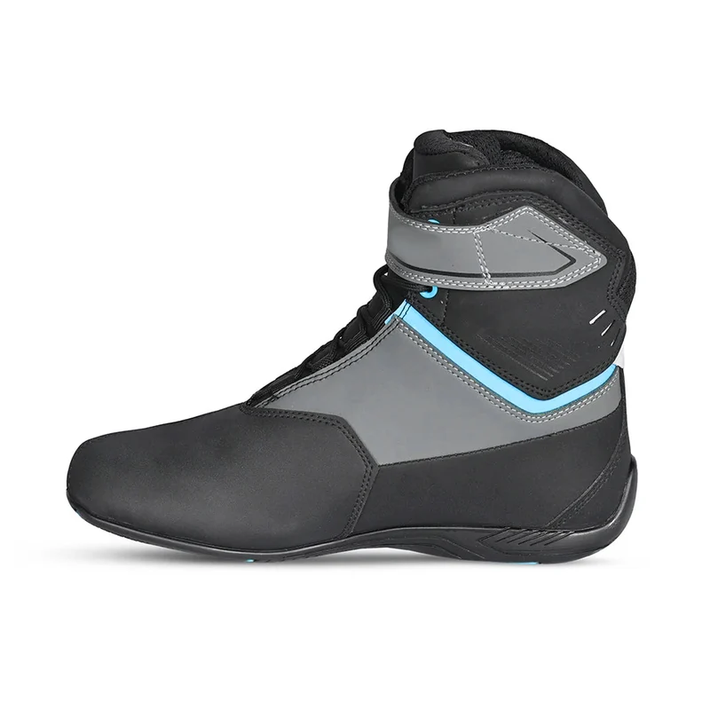 BELA BLAZE LADY BOTAS DE MOTO PIEL NEGRO GRIS TURQUOISE