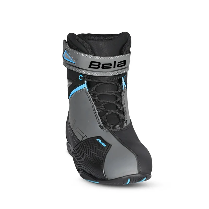 BELA BLAZE LADY BOTAS DE MOTO PIEL NEGRO GRIS TURQUOISE