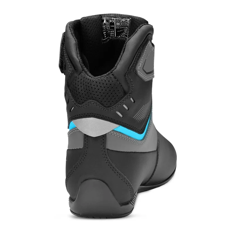 BELA BLAZE LADY BOTAS DE MOTO PIEL NEGRO GRIS TURQUOISE