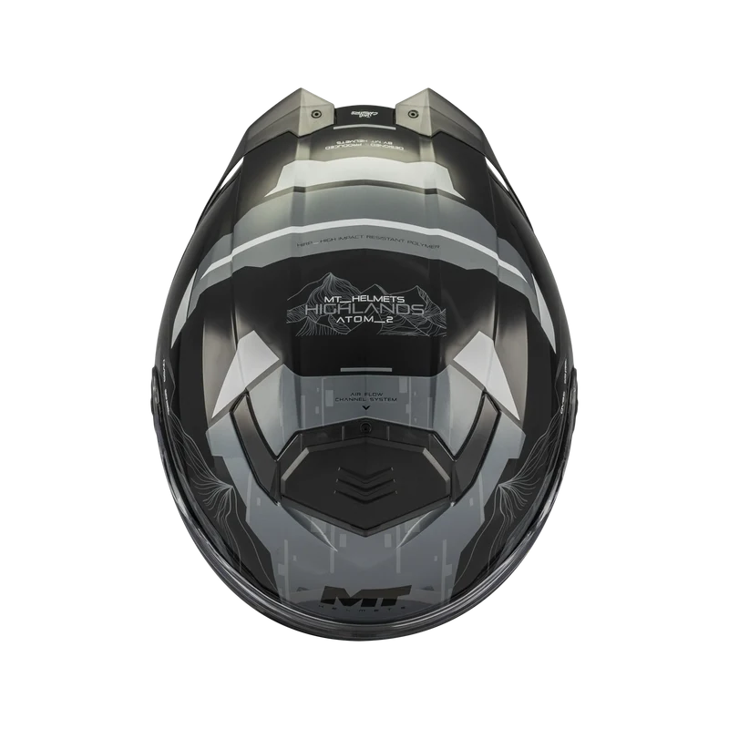 MT FU404SV ATOM 2 SV HIGHLANDS MODULAR CASCO DE MOTO C2 BRILLO