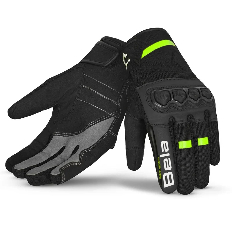 BELA TRACKER 2.0 WP GUANTES DE MOTO INVERNO NEGRO AMARILLO FLOU