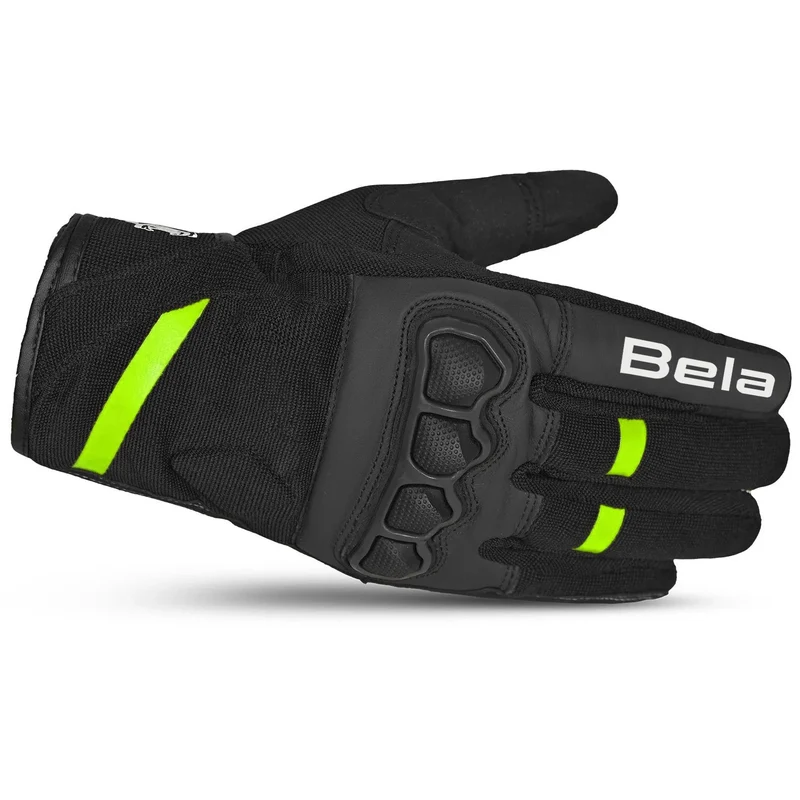 BELA TRACKER 2.0 WP GUANTES DE MOTO INVERNO NEGRO AMARILLO FLOU