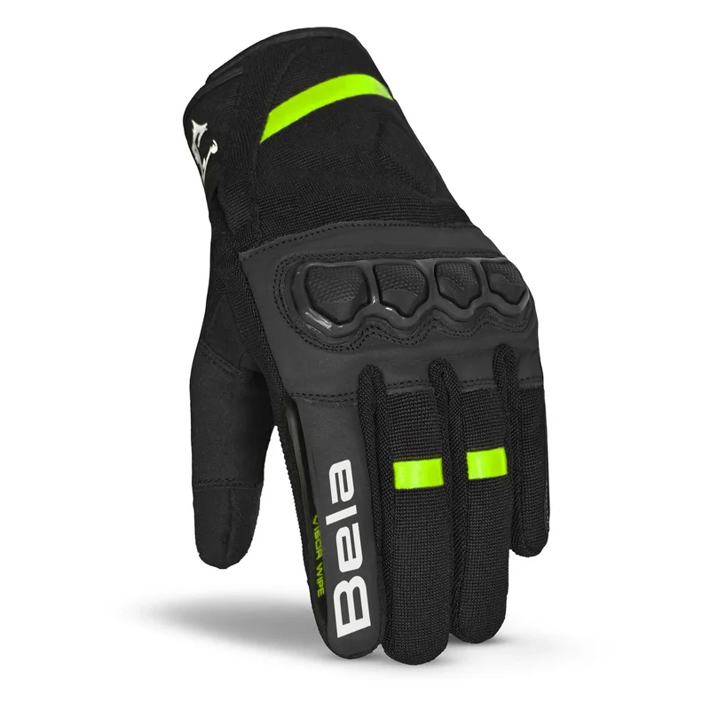 BELA TRACKER 2.0 WP GUANTES DE MOTO INVERNO NEGRO AMARILLO FLOU