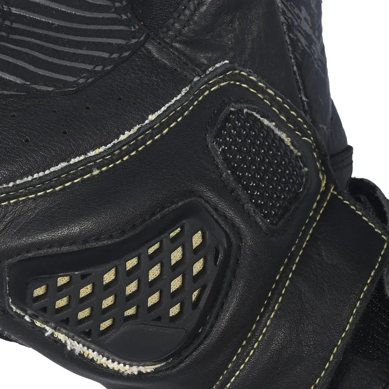 BELA ARMOUR PRO GUANTES DE MOTO SHORT NEGRO AMARILLO FLOU