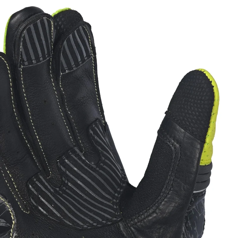 BELA ARMOUR PRO GUANTES DE MOTO SHORT NEGRO AMARILLO FLOU