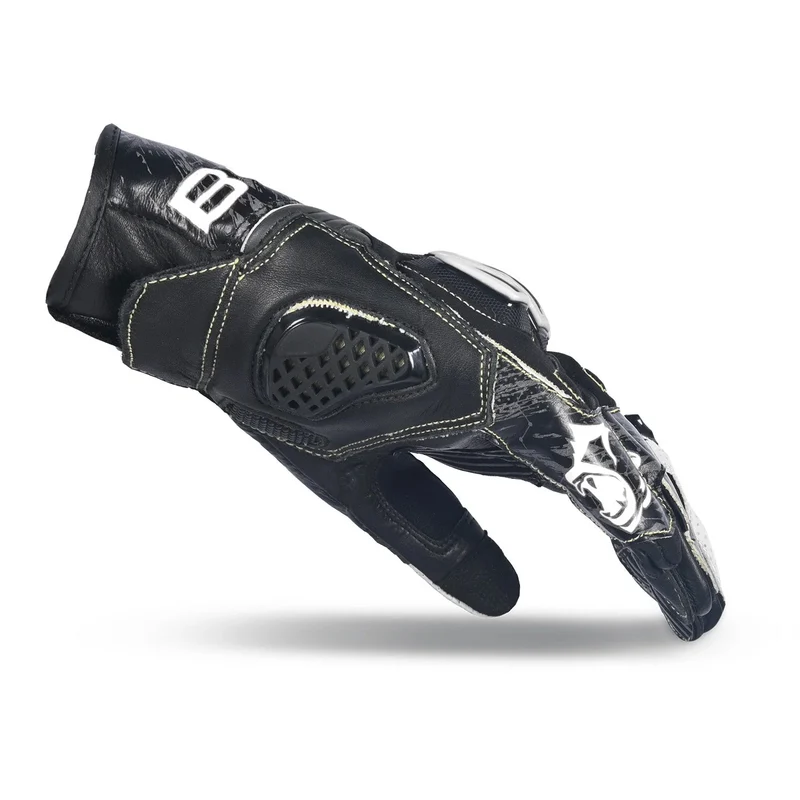 BELA ARMOUR PRO GUANTES DE MOTO SHORT NEGRO BLANCO