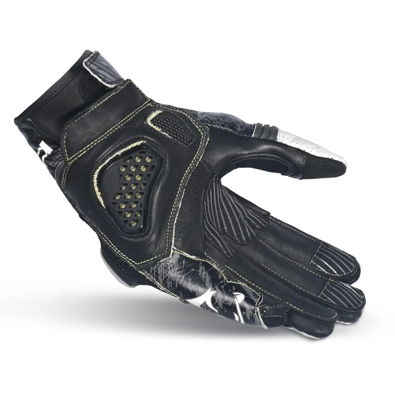 BELA ARMOUR PRO GUANTES DE MOTO SHORT NEGRO BLANCO