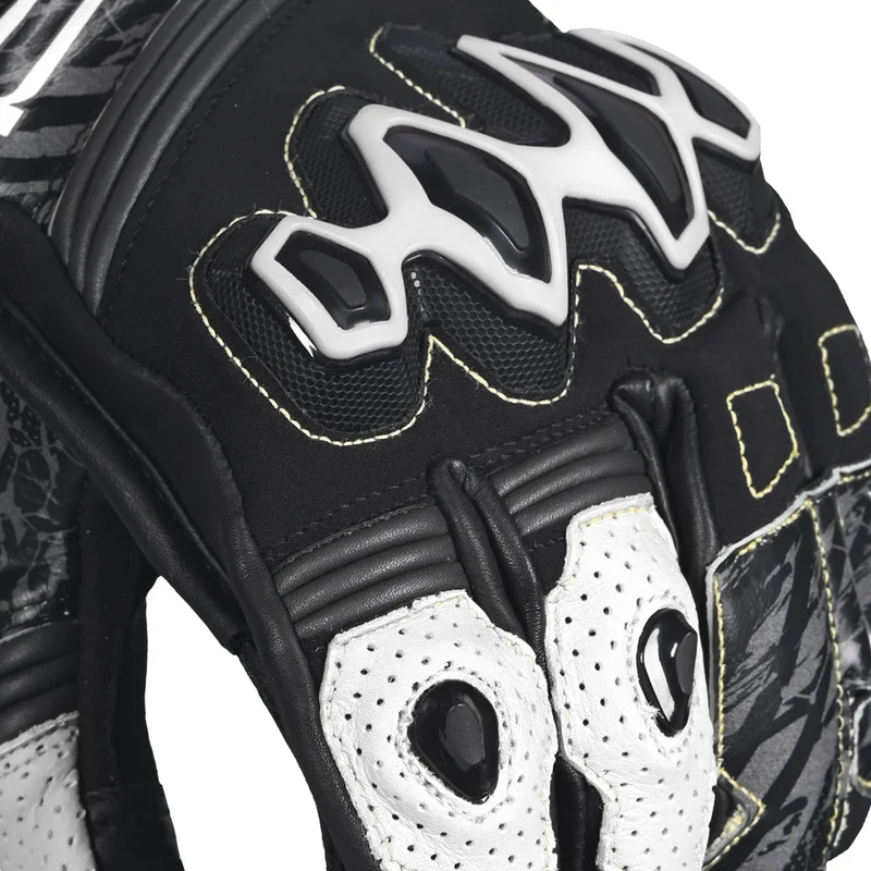 BELA ARMOUR PRO GUANTES DE MOTO SHORT NEGRO BLANCO