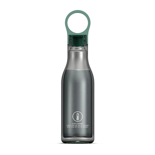 Bouteille isotherme isolée sous vide Loop 500 ml vert mat Joseph Joseph