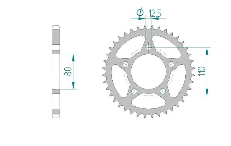 Couronne AFAM 10608A - 45 dents
