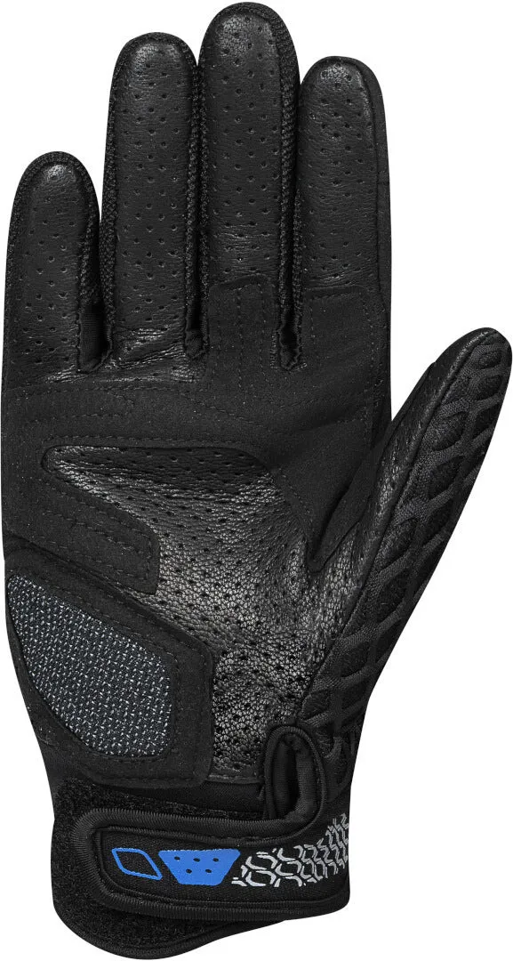 IXON GRAVEL AIR GUANTES DE HOMBRE PIEL NEGRO GRIS AZUL