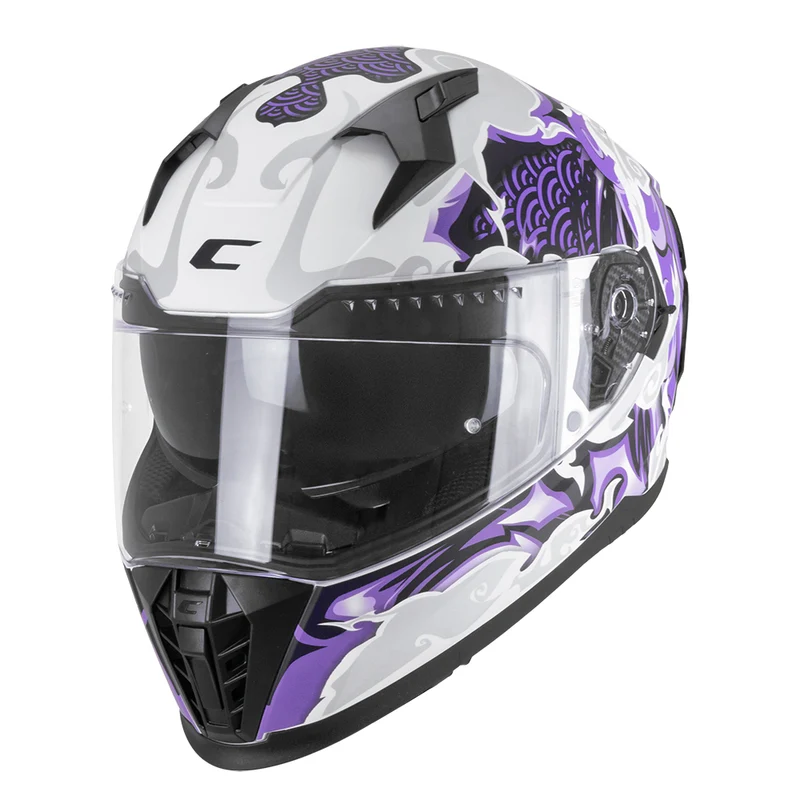 CGM 311F BLAST CLOUD CASCO INTEGRAL BLANCO MORADO MATE