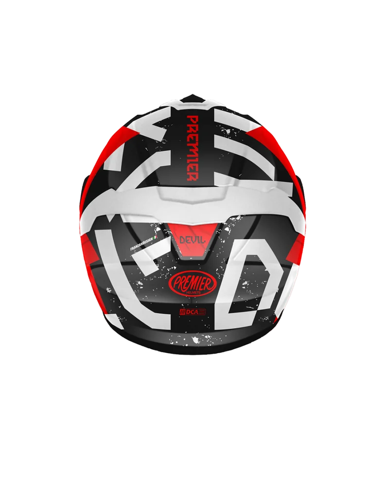 PREMIER 26 DEVIL TP92 CASCO INTEGRAL NEGRO BLANCO ROJO