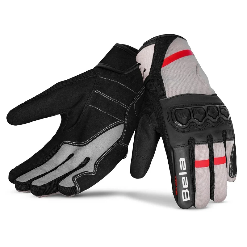 BELA TRACKER WP GUANTES DE MOTO INVERNO HIELO NEGRO ROJO