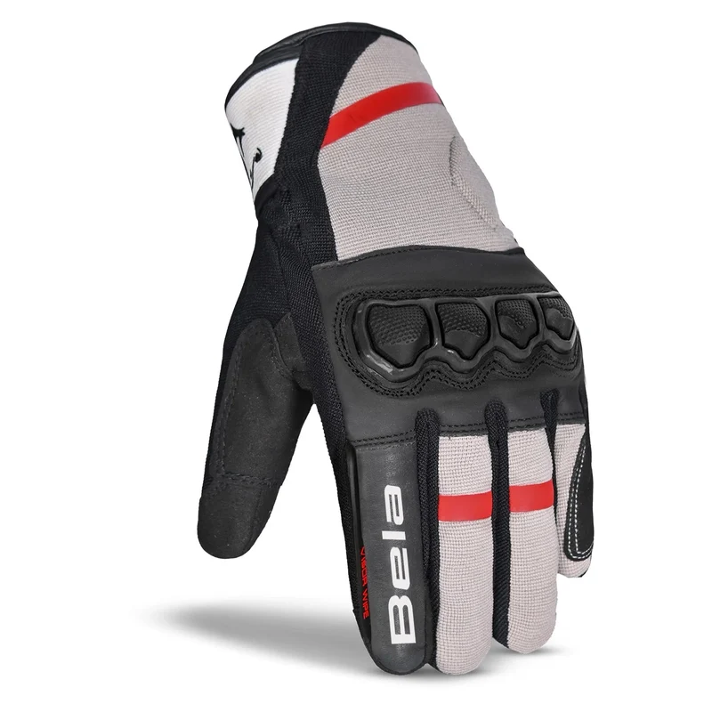 BELA TRACKER WP GUANTES DE MOTO INVERNO HIELO NEGRO ROJO