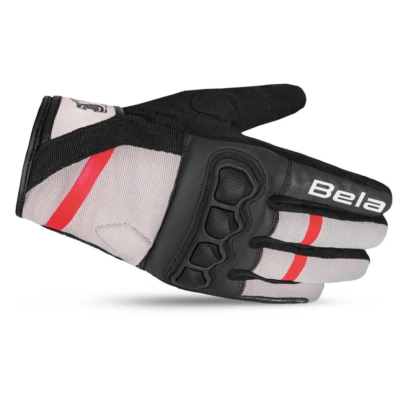 BELA TRACKER WP GUANTES DE MOTO INVERNO HIELO NEGRO ROJO