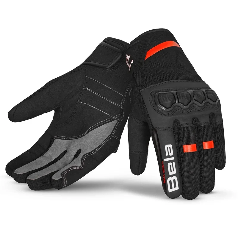 BELA TRACKER 2.0 WP GUANTES DE MOTO INVERNO NEGRO ROJO