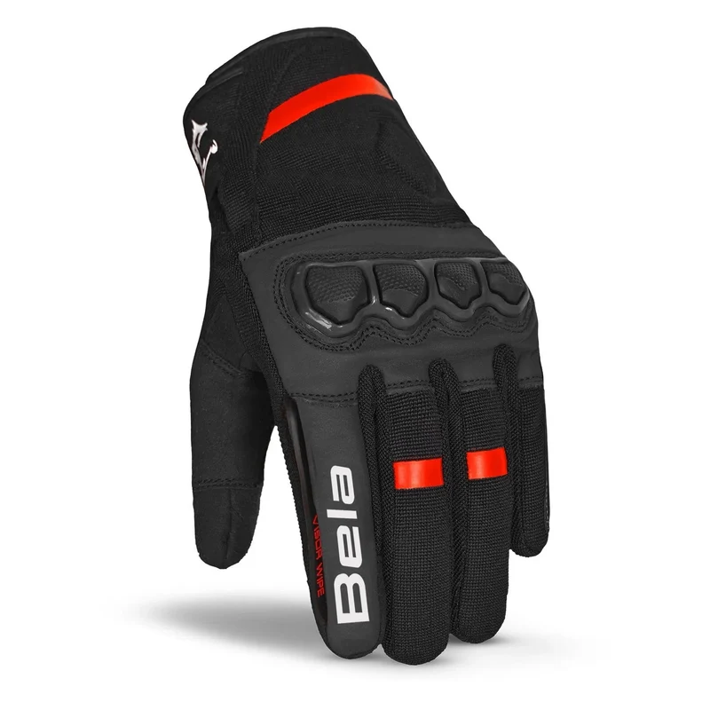 BELA TRACKER 2.0 WP GUANTES DE MOTO INVERNO NEGRO ROJO