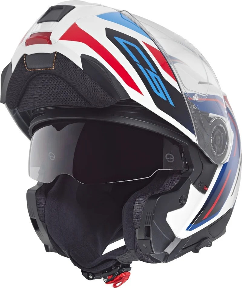 SCHUBERTH CASCO MODULAR C5 OMEGA BLANCO AZUL ROJO