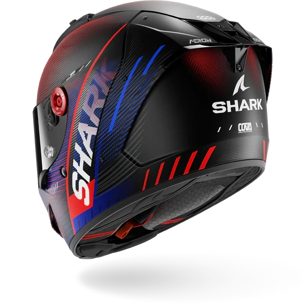 SHARK AERON SPEED-TECH Mat Carbon Azul Rojo Casco De Moto
