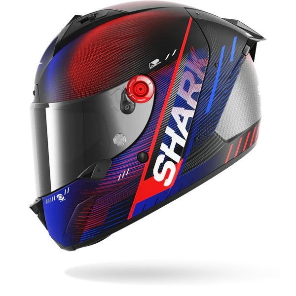 SHARK AERON SPEED-TECH Mat Carbon Azul Rojo Casco De Moto