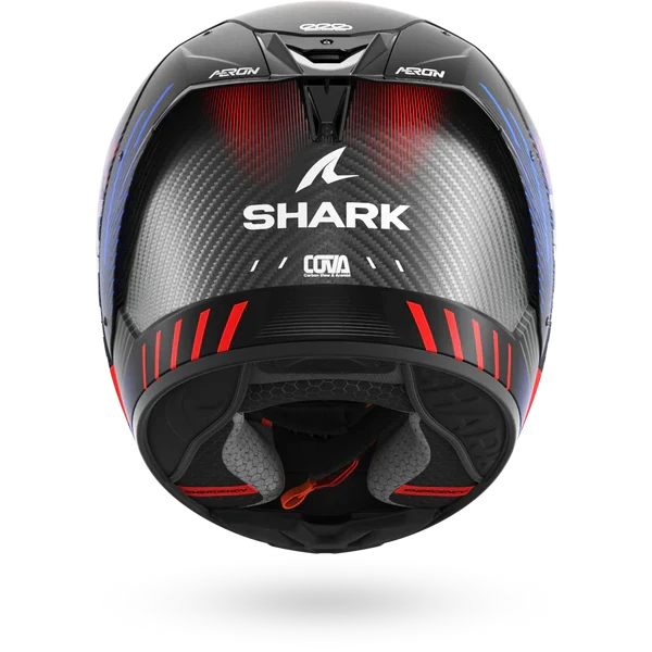 SHARK AERON SPEED-TECH Mat Carbon Azul Rojo Casco De Moto