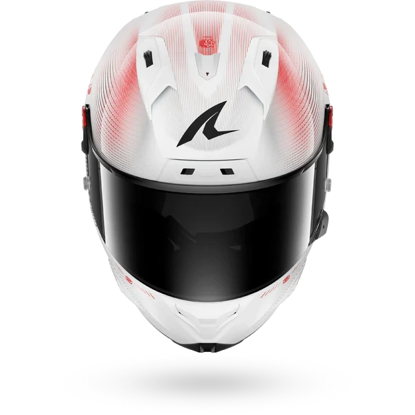 SHARK AERON SPEED-TECH Carbon Blanco Rojo Casco De Moto