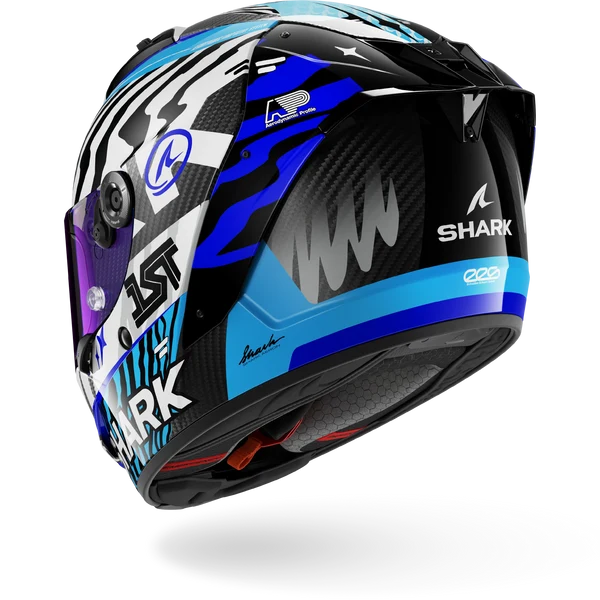 SHARK AERON SPEED-FANCY Carbon Blanco Azul Casco De Moto