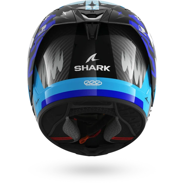 SHARK AERON SPEED-FANCY Carbon Blanco Azul Casco De Moto