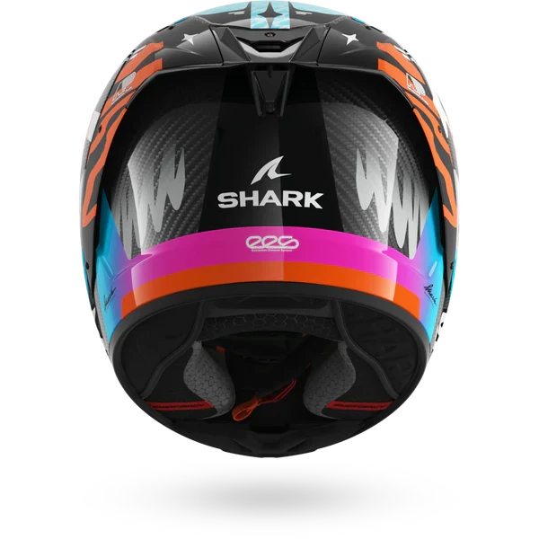 SHARK AERON SPEED-FANCY Carbon Blanco Naranja Casco De Moto