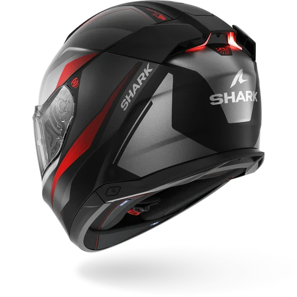 SHARK SKWAL i3 MEKARIUM Mat NEGRO Anthra Rojo Casco De Moto